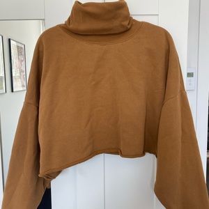 Oak + Fort cropped turtleneck sweater